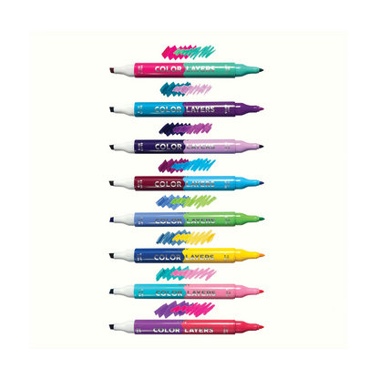 Ooly Color Layers Double-Ended Layering 16 Colors (Set of 8)