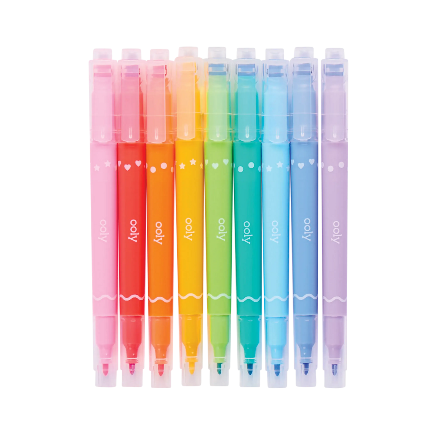 Ooly Confetti Stamp Double Ended Markers (Set of 9)