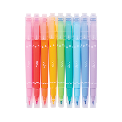 Ooly Confetti Stamp Double Ended Markers (Set of 9)