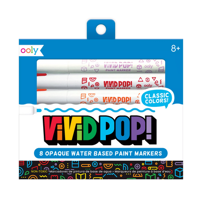 Ooly Vivid Pop Water Based Paint Markers (Set of 8)