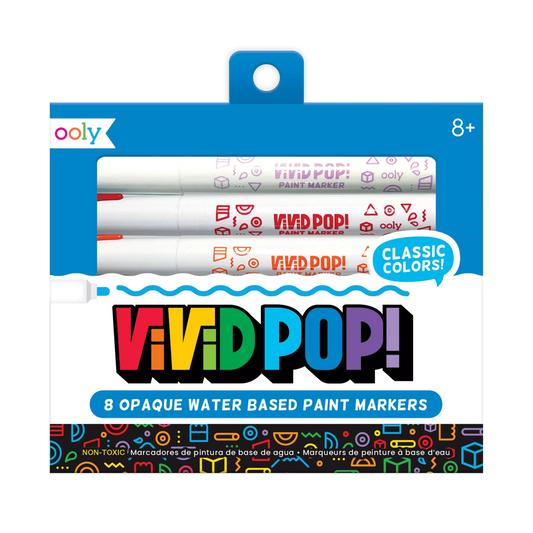 Ooly Vivid Pop Water Based Paint Markers (Set of 8)