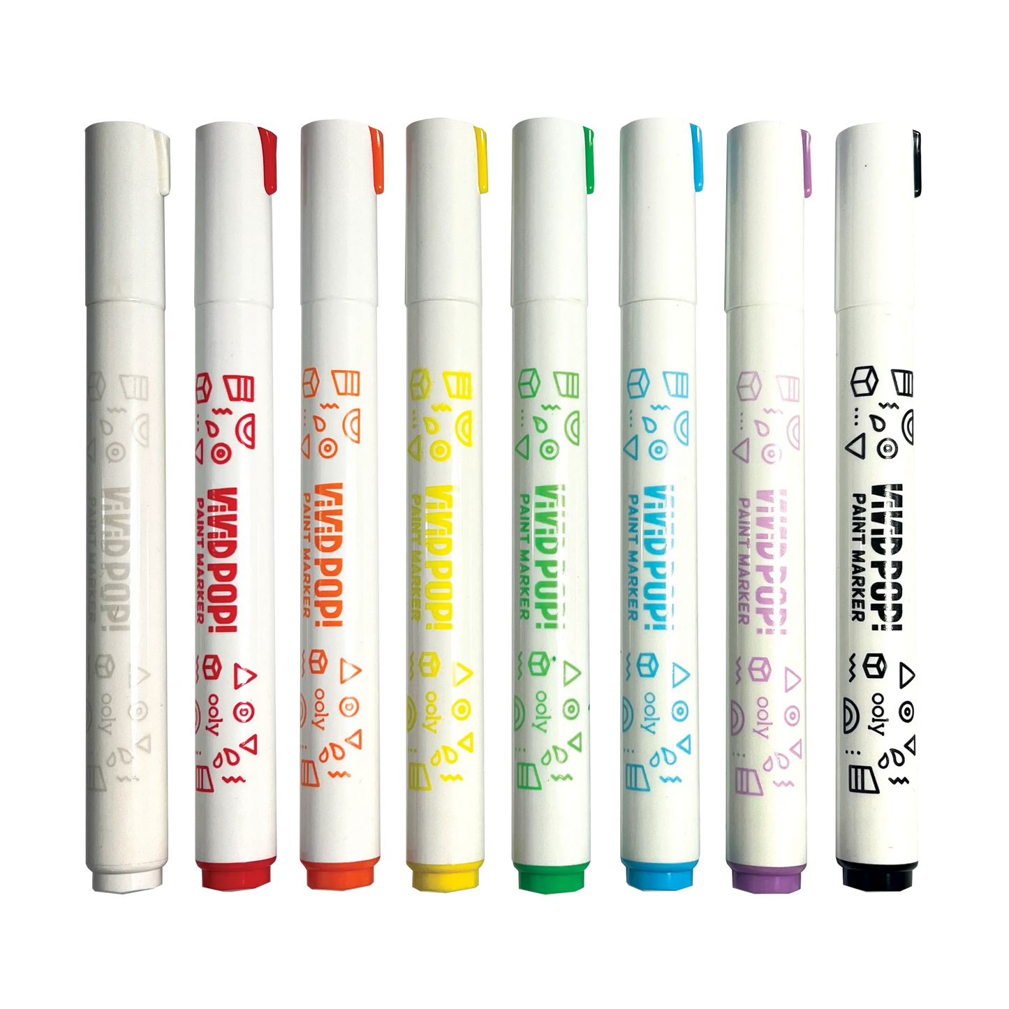 Ooly Vivid Pop Water Based Paint Markers (Set of 8)