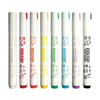 Ooly Vivid Pop Water Based Paint Markers (Set of 8)