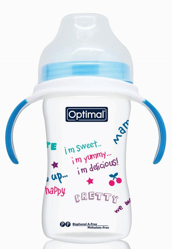 Optimal Extra Wide Neck Feeding Bottle With Handle (240ml)