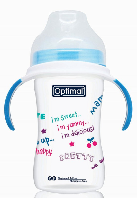 Optimal Extra Wide Neck Feeding Bottle With Handle (240ml)