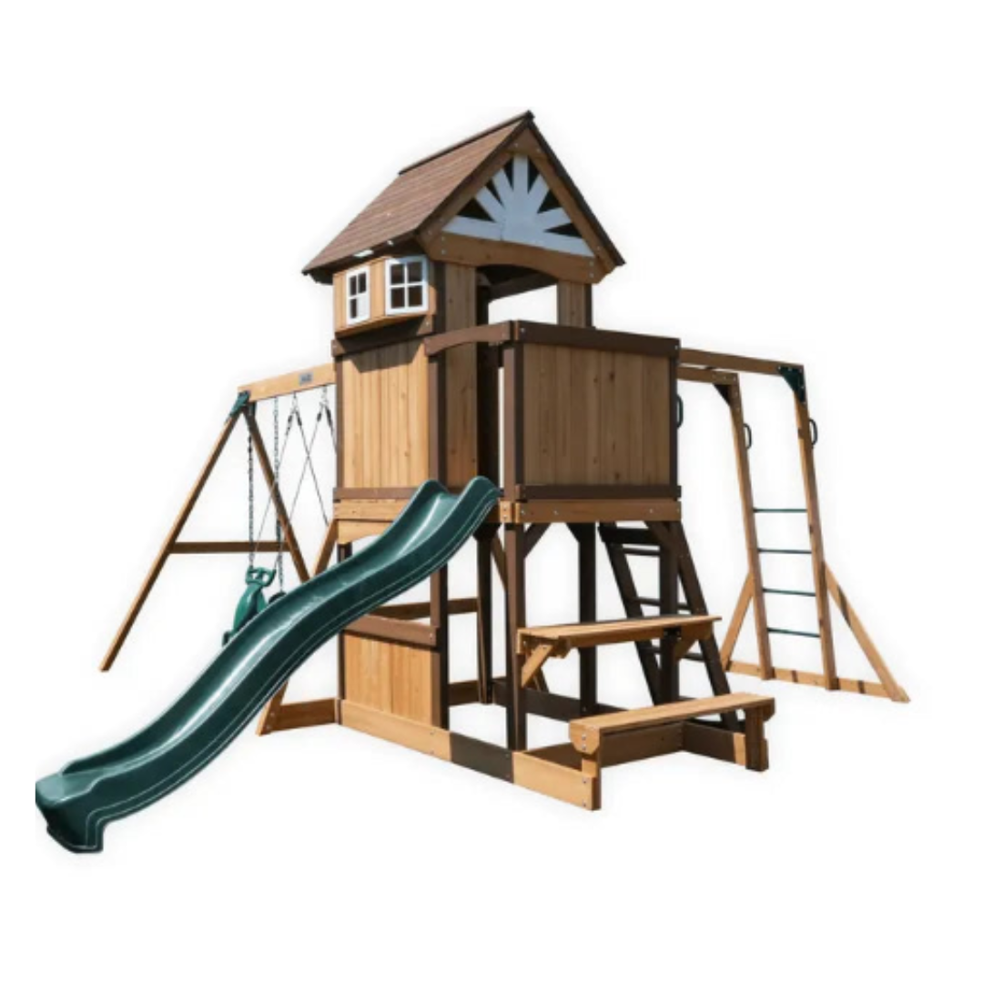 Dynamic Sports Arabian Tahr Wooden Swing Set