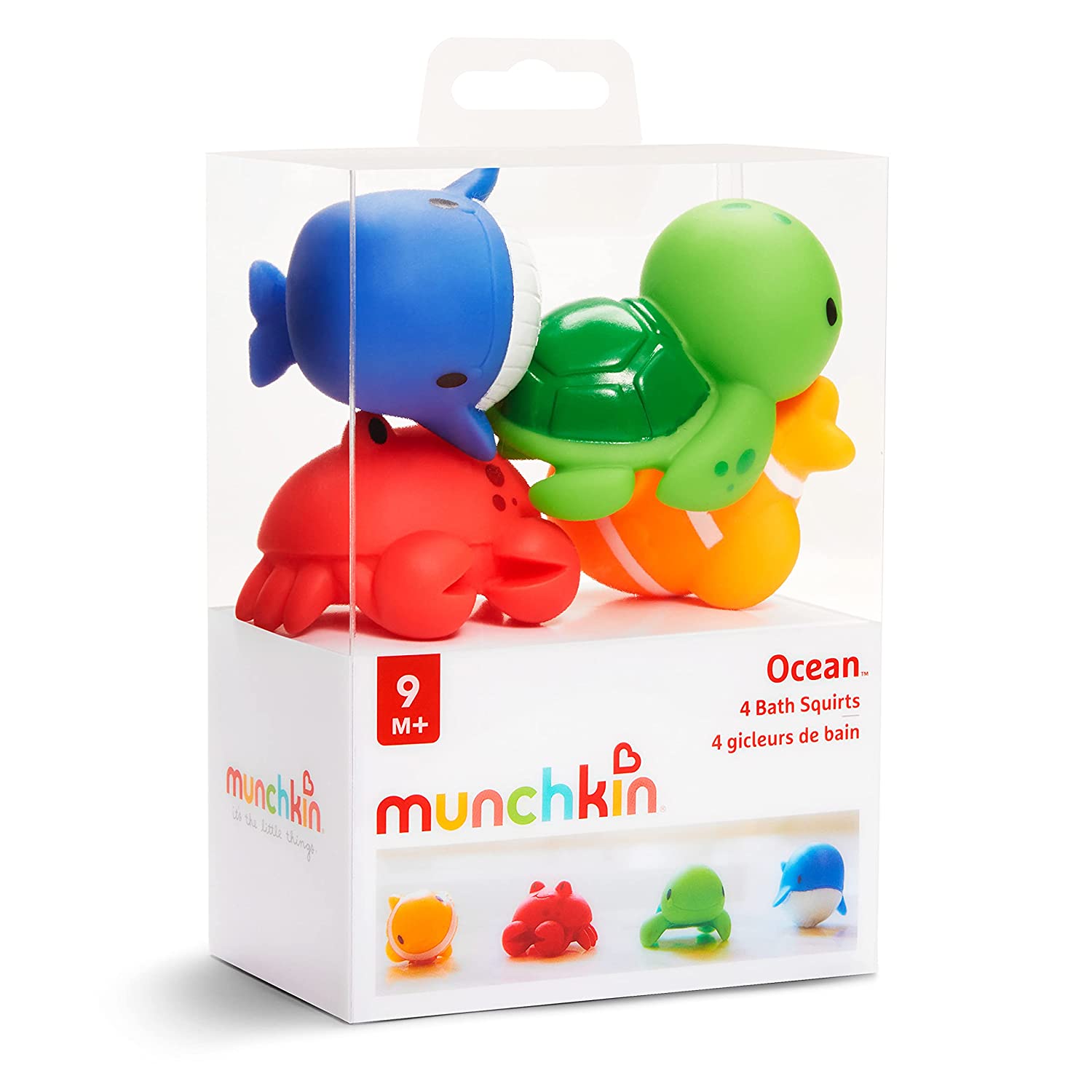Munchkin Ocean Squirts Baby Bath Toy, 4 pack.