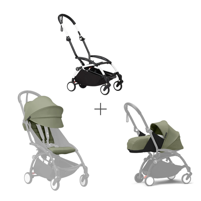 Stokke YOYO3 Frame White + Newborn Pack& 6+ Color Pack Bundle