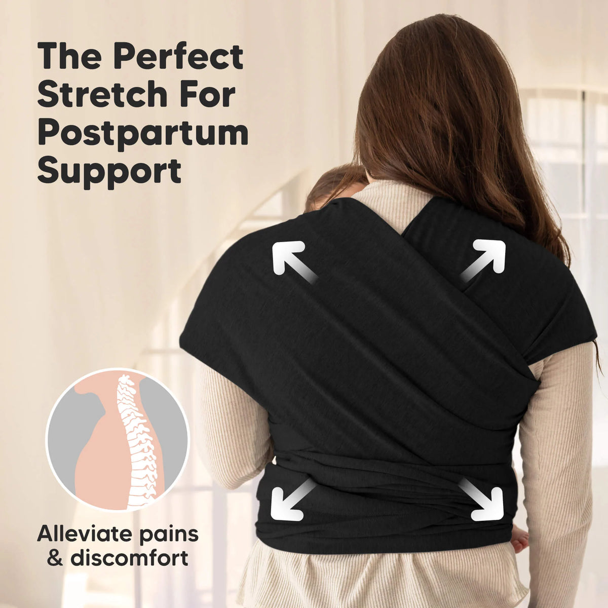KeaBabies Original Baby Wrap Carrier – Raven