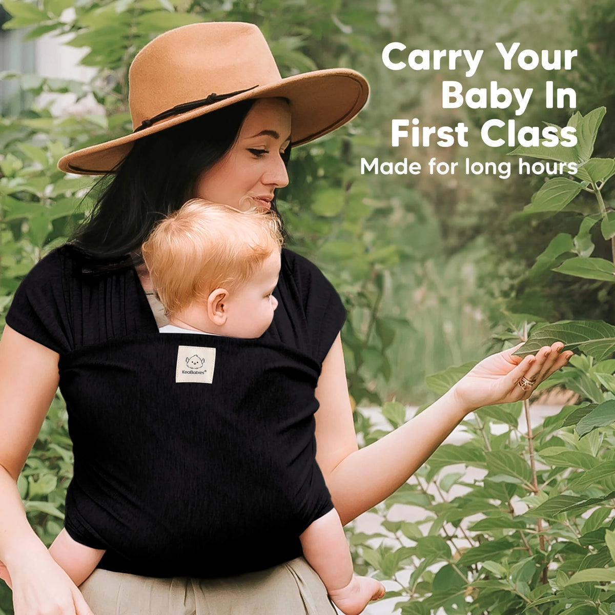 KeaBabies Original Baby Wrap Carrier – Raven