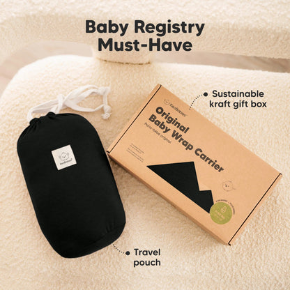 KeaBabies Original Baby Wrap Carrier – Raven