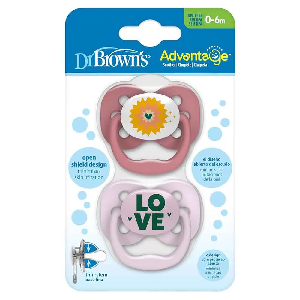 Dr. Brown's Advantage Soother Stage 1 (0-6 Months) - Pack of 2