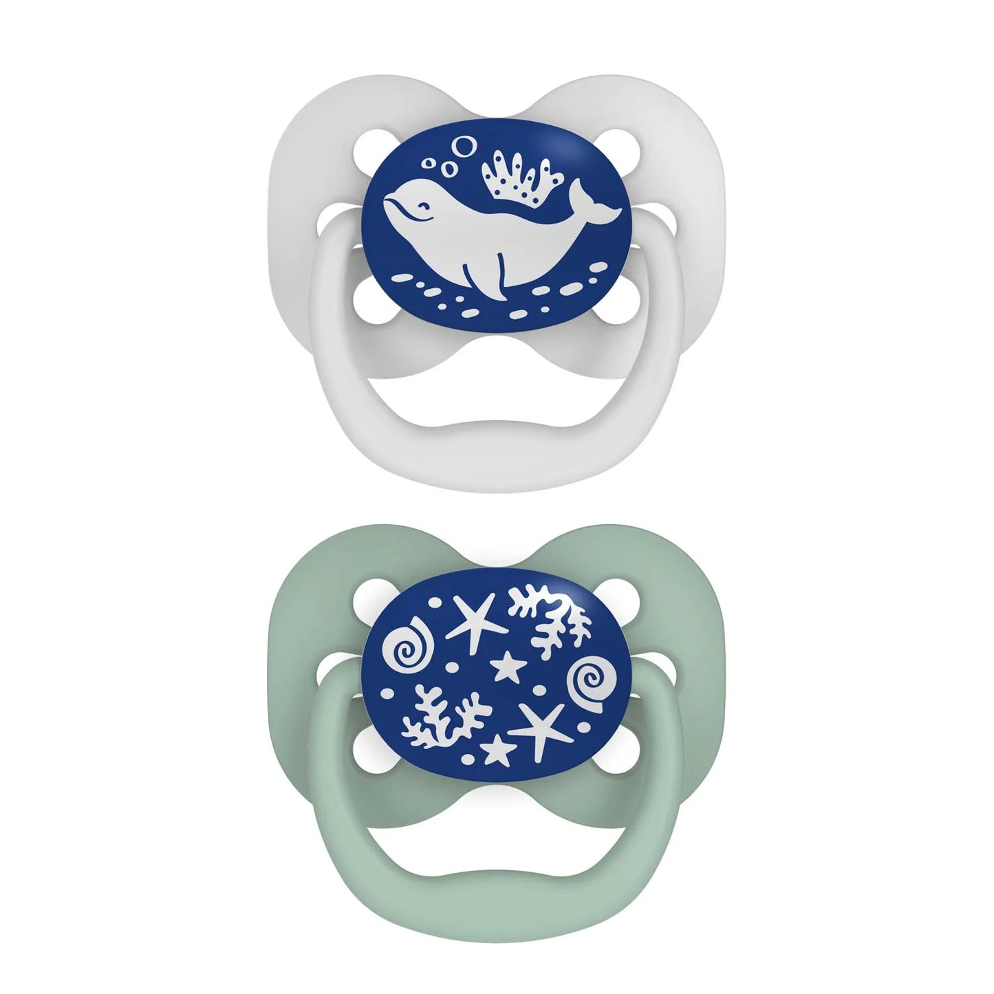 Dr. Brown's Advantage Pacifier Stage 1 Glow In The Dark (Blue) - Pack of 2