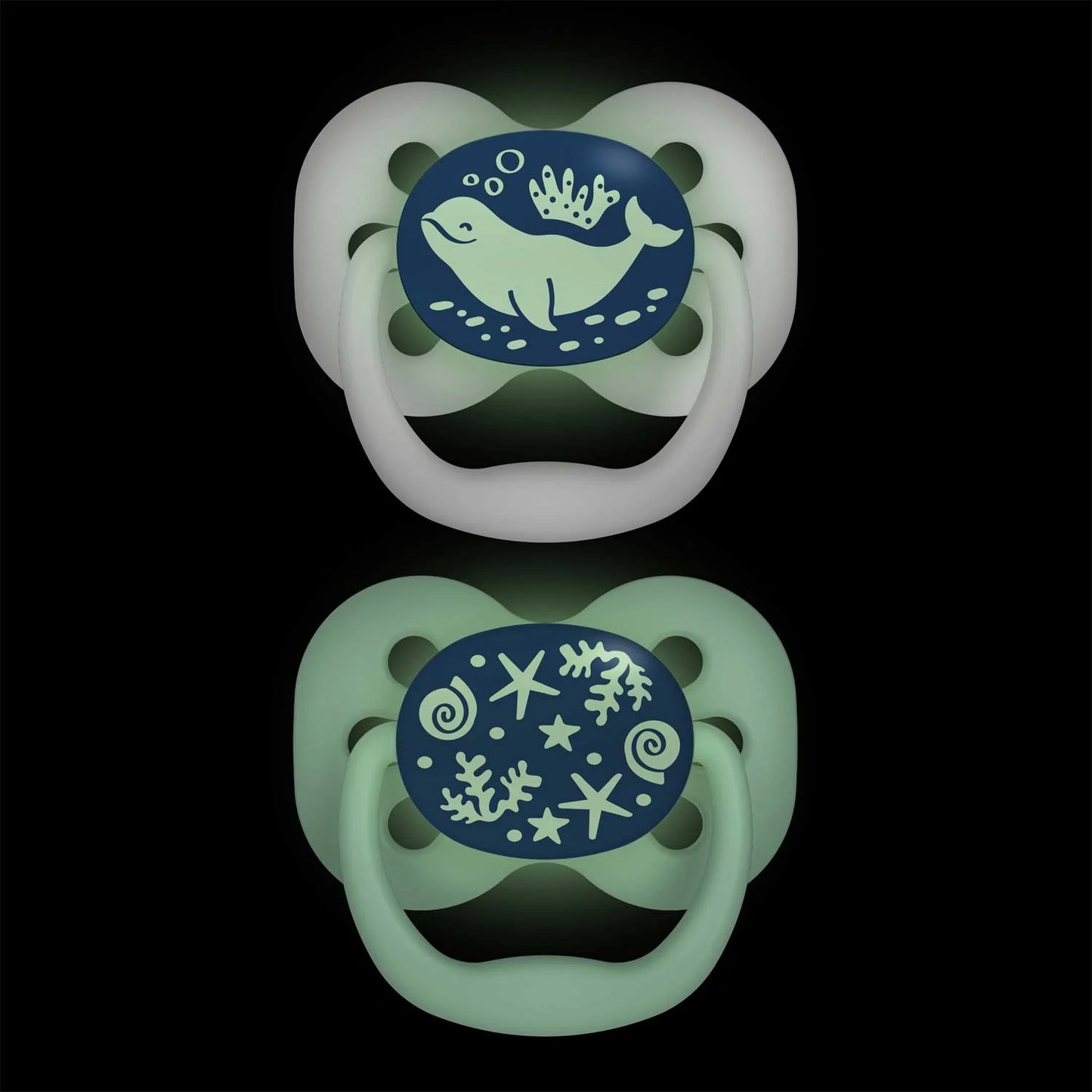 Dr. Brown's Advantage Pacifier Stage 1 Glow In The Dark (Blue) - Pack of 2