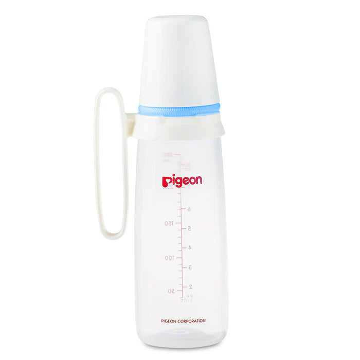 Pigeon Glass Feeding Bottle With Handle (240ml)