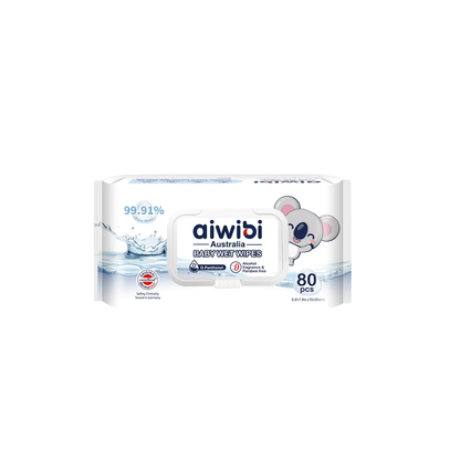 Aiwibi Baby Water Wipes D-Penthanol (80 Pcs)