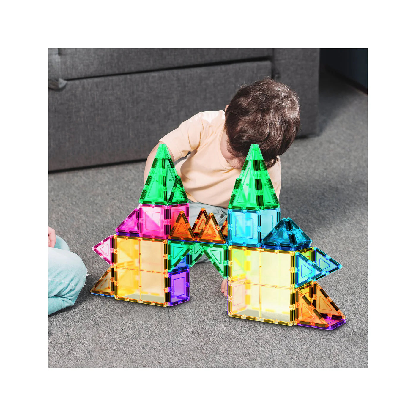 Picasso Tiles Magnetic Tiles Building Set (61 Pcs)