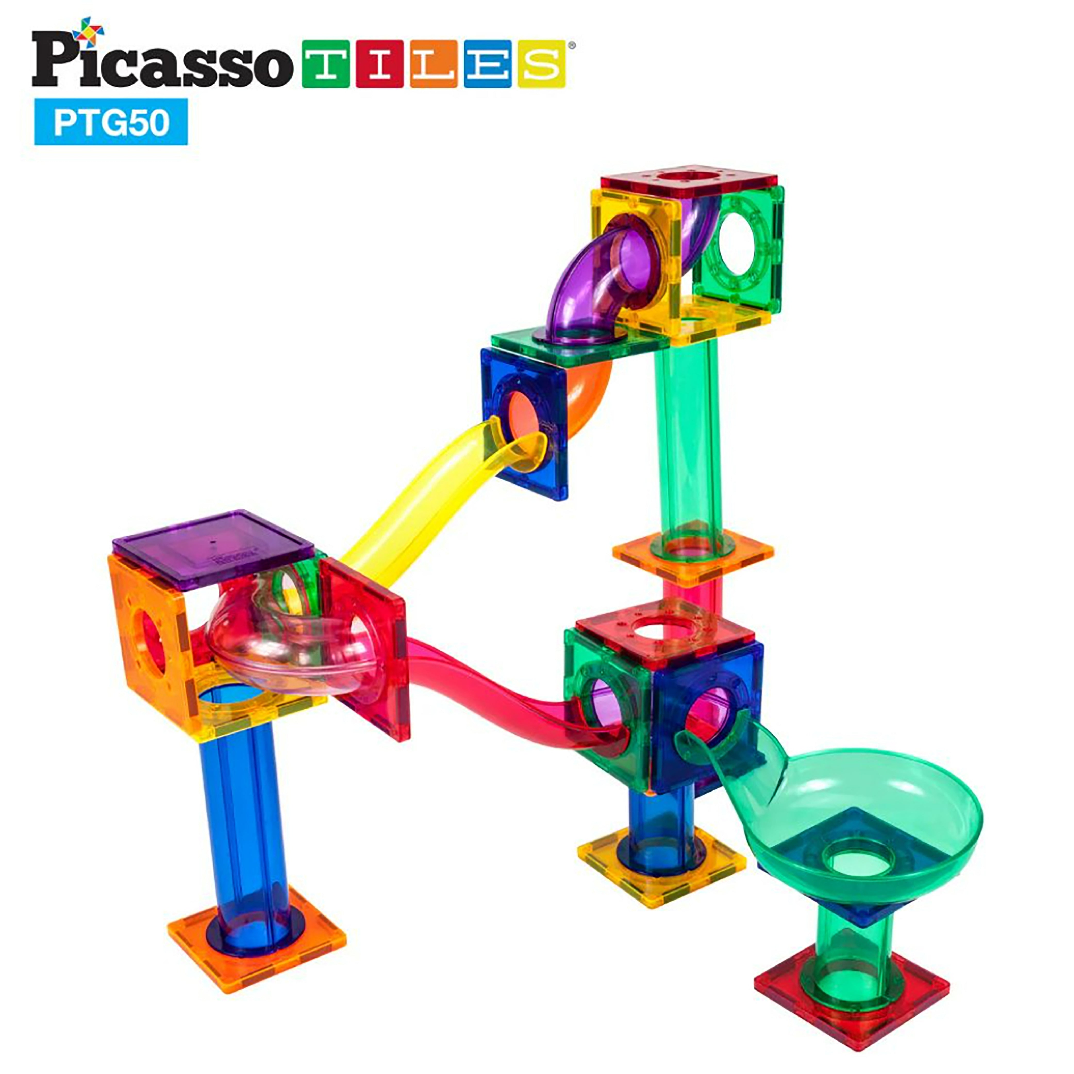 Picasso Tiles Magnetic Marble Run (50 Pcs)