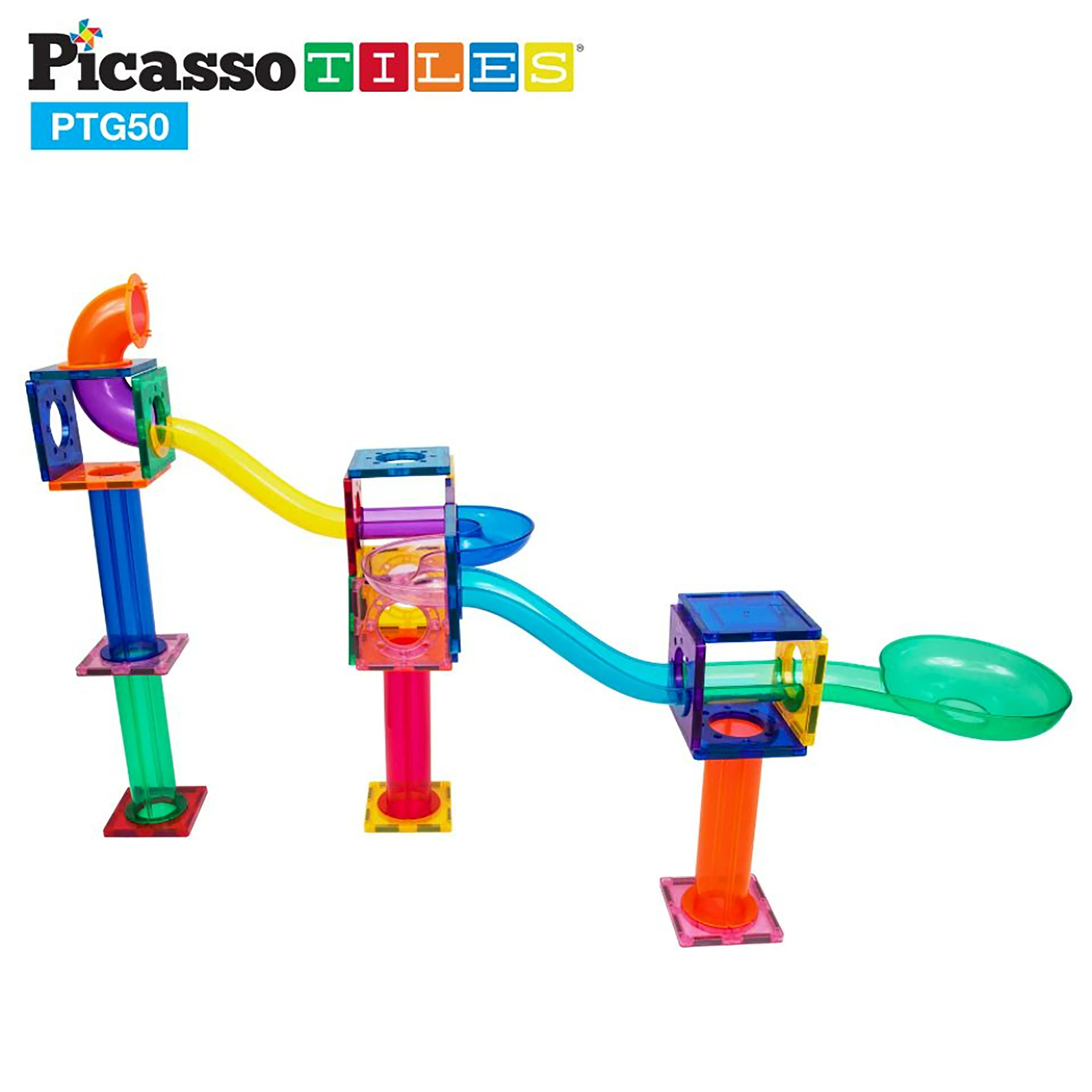 Picasso Tiles Magnetic Marble Run (50 Pcs)