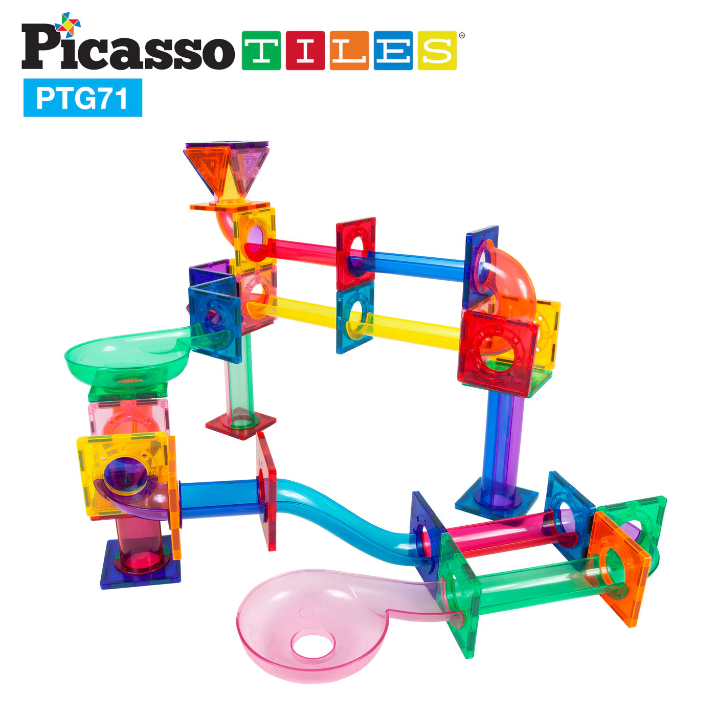 Picasso Tiles Magnetic Marble Run (71 Pcs)