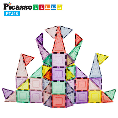 Picasso Tiles Magnetic Pastel Glitter (48 Pcs)