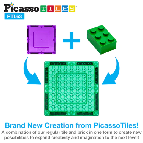 Picasso Magnetic Bricks Tiles (63 Pcs)