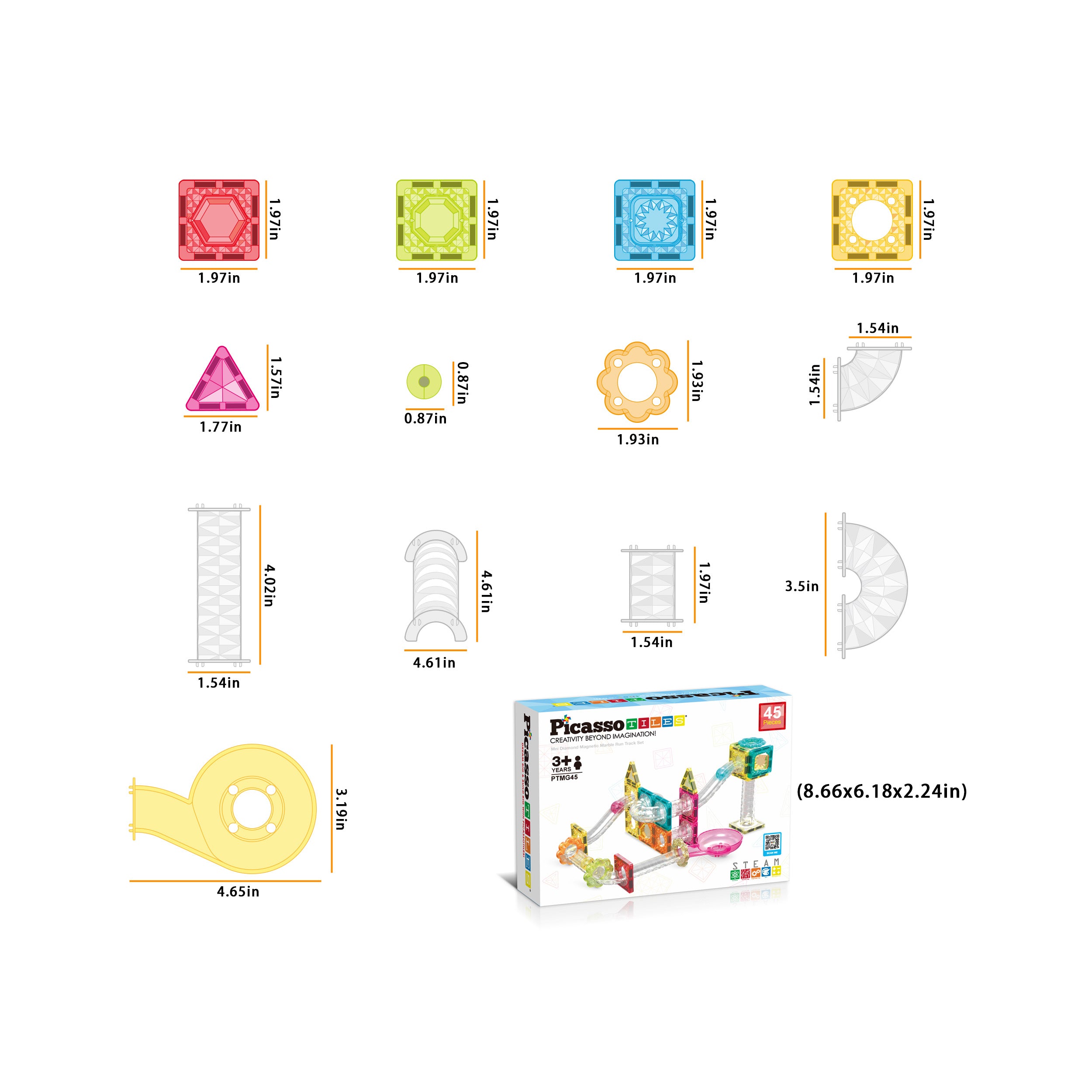 Picasso Tiles Magnetic Mini Diamnod Run Track