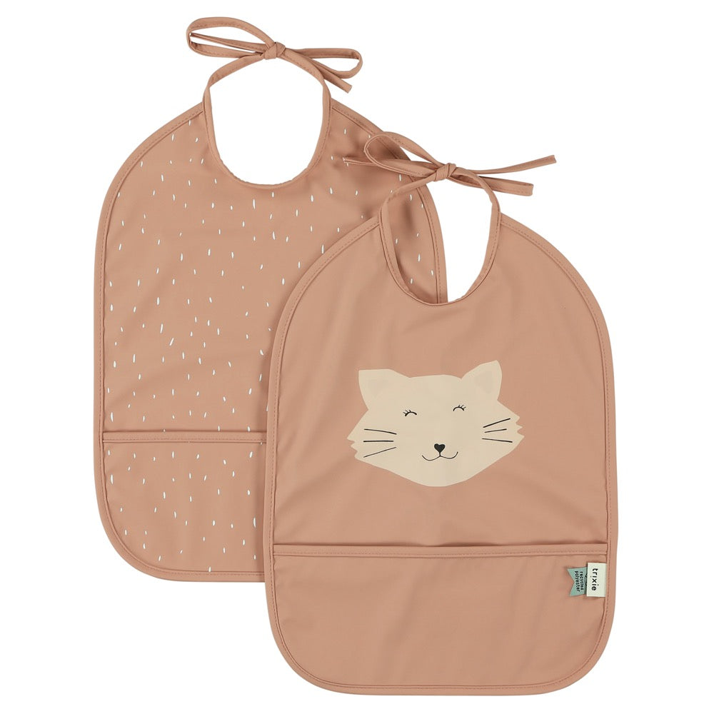 Trixie Waterproof Bib 2-pack, Mrs. Cat