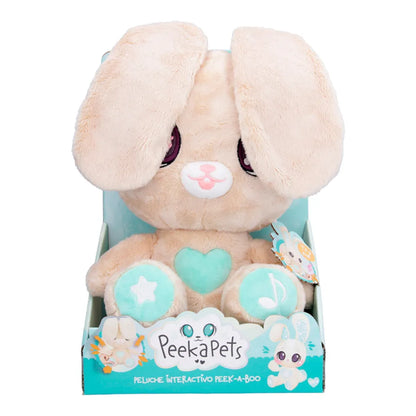 Peekapets - Interactive Bunny Plush Toy with Lights & Music - 12 Inch