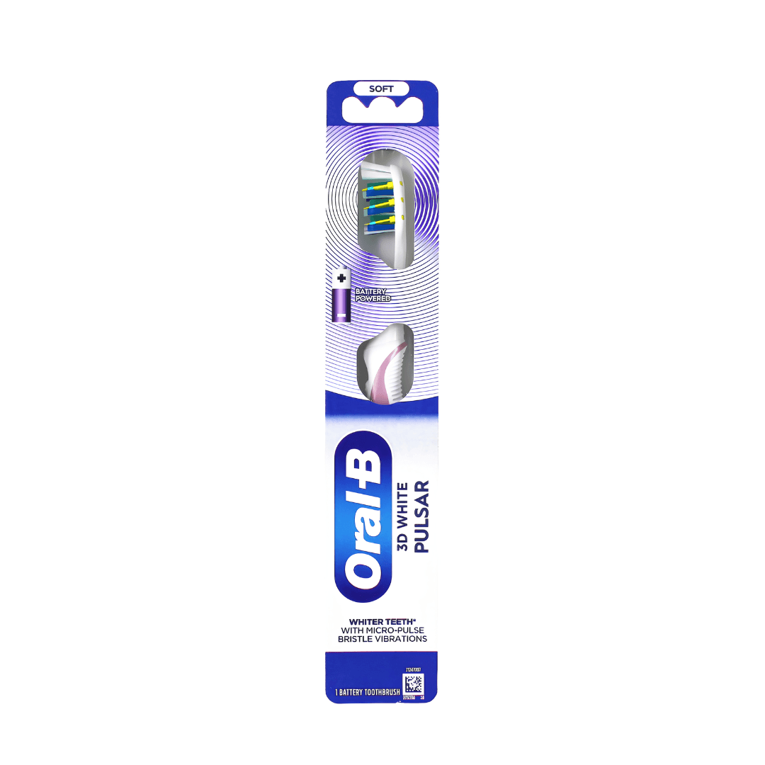 Oral-B Pulsar 3D White Whitening Therapy, Battery Powered Manual Toothbrush