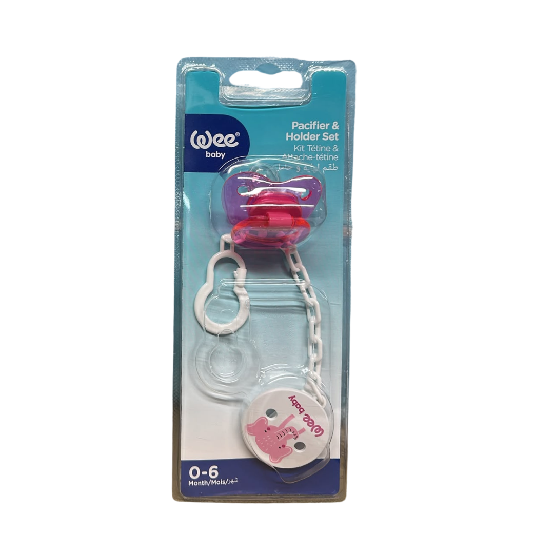 Wee Baby Soother & Soother Chain Set