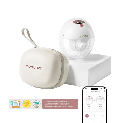 Momcozy M5 Smart Wearable Breast Pump – Upgraded with App Control (Grey)