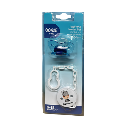 Wee Baby Soother & Soother Chain Set (6-18m).