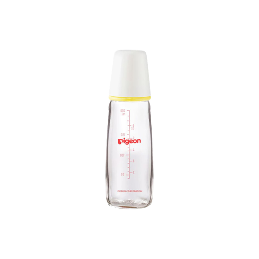 زجاجة رضاعة زجاجية من بيجون برقبة رفيعة (أبيض، 200ml)