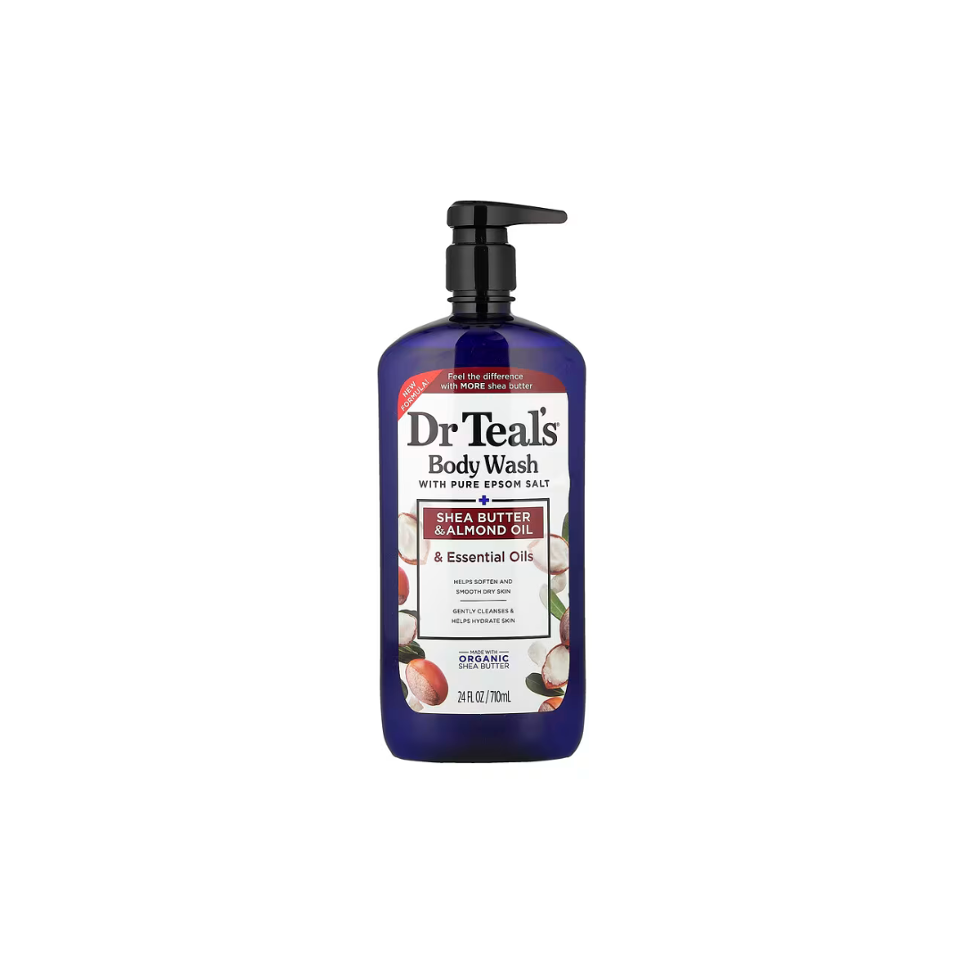 Dr. Teal's, Body Wash With Pure Epsom Salt, Shea Butter & Almond Oil & Essential Oils, 24 fl oz (710 ml)