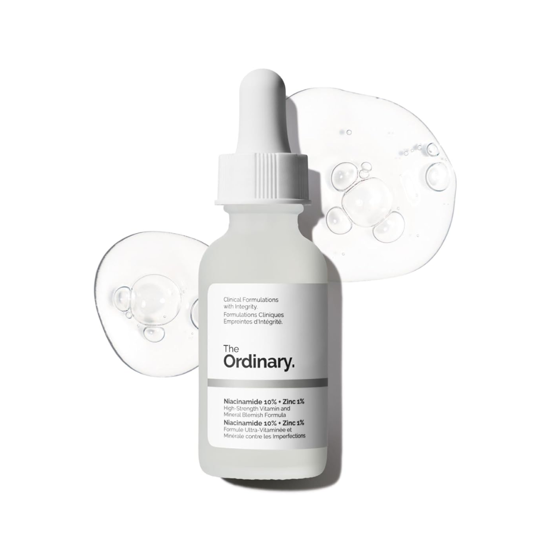 The Ordinary Niacinamide 10% + Zinc 1%, Smoothing Serum for Blemish Prone Skin.
