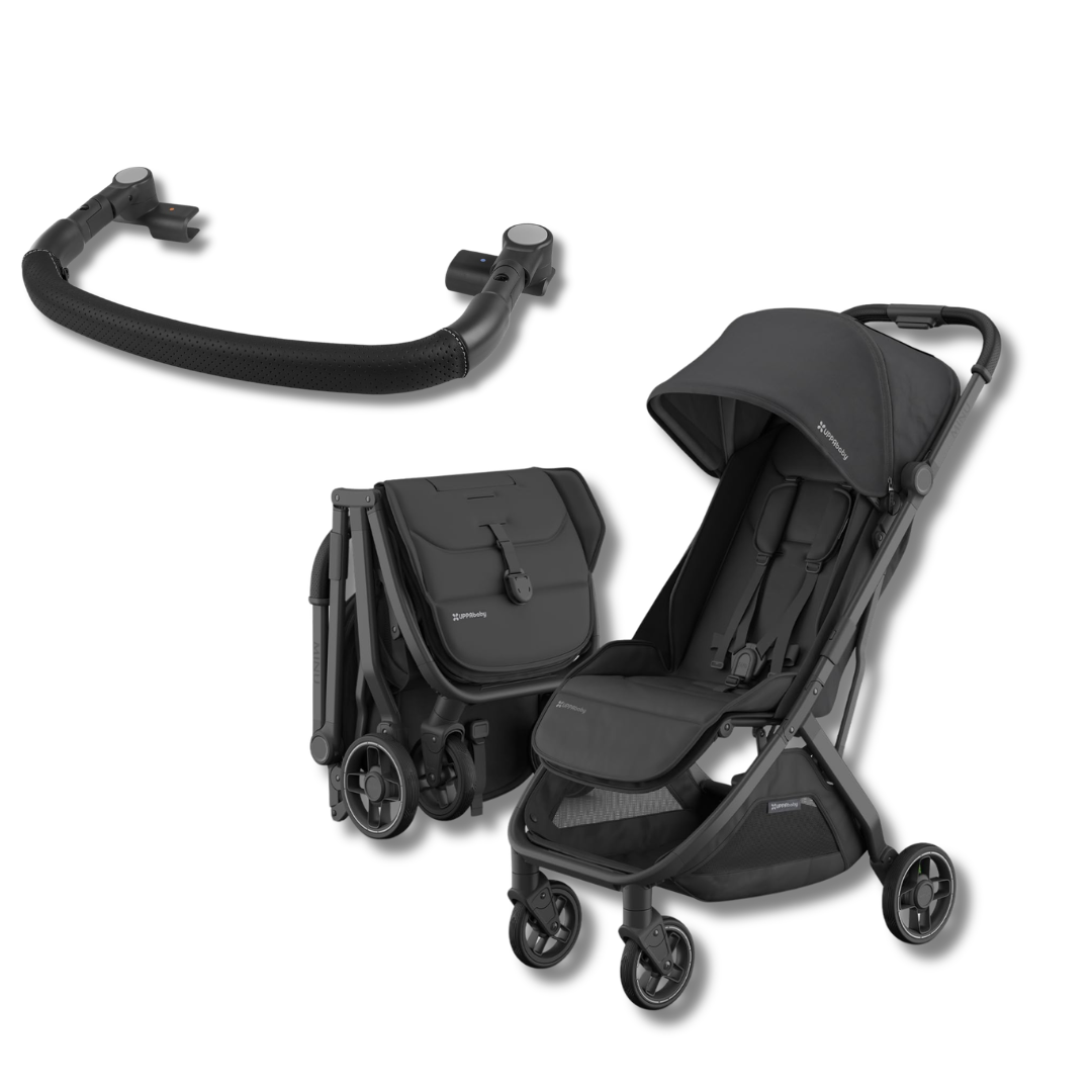 حزمة UPPAbaby Minu V3 جيك + حاجز أمامي باللون الأسود