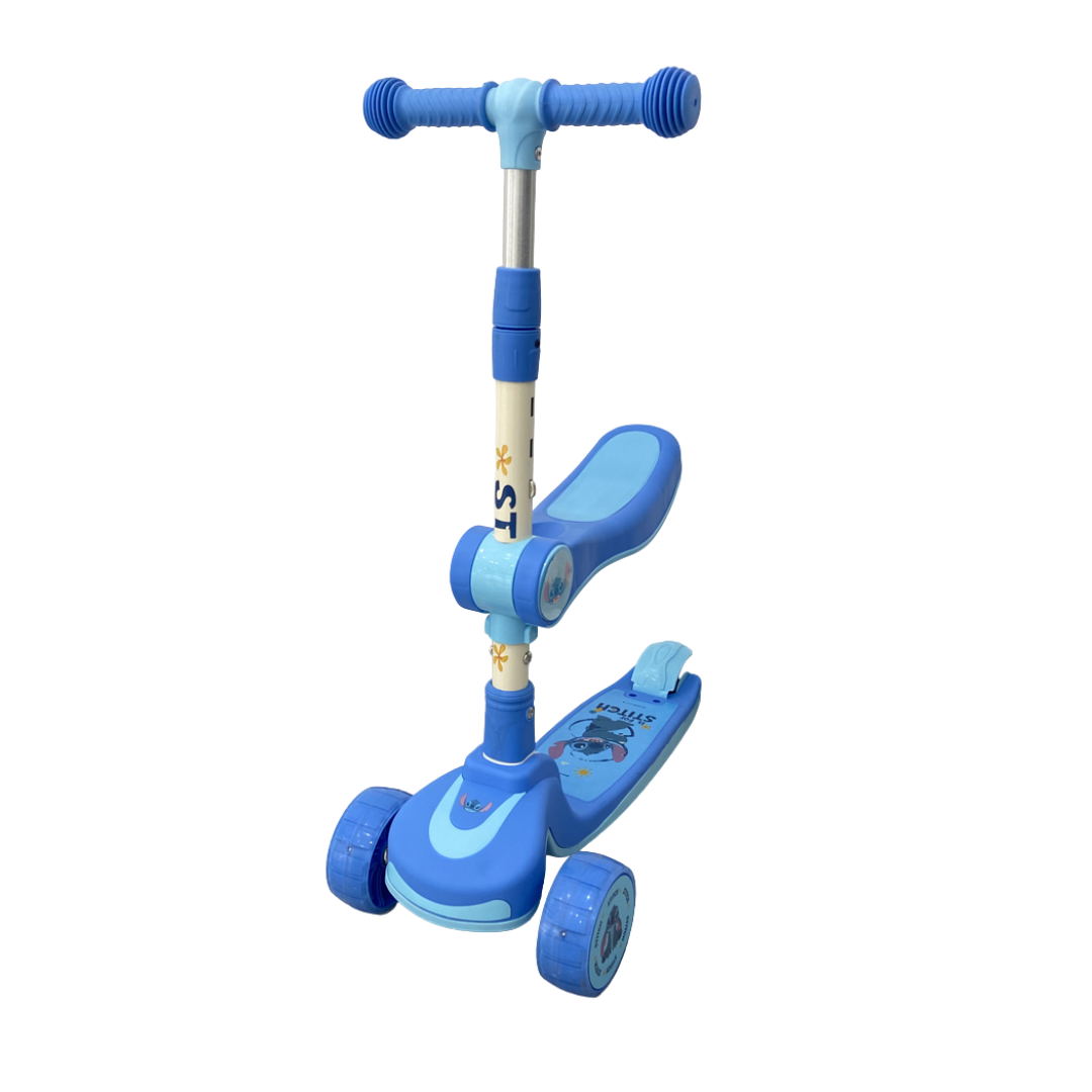 Mesuca Disney Stitch Foldable Twist Scooter 2 In 1