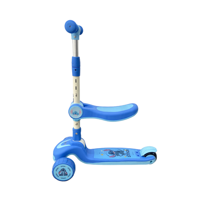 Mesuca Disney Stitch Foldable Twist Scooter 2 In 1