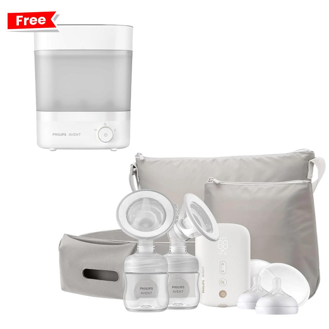 Phlips Avent Twin Electric Cordless Breast Pump + Free Sterilizer and Dryer Bundle