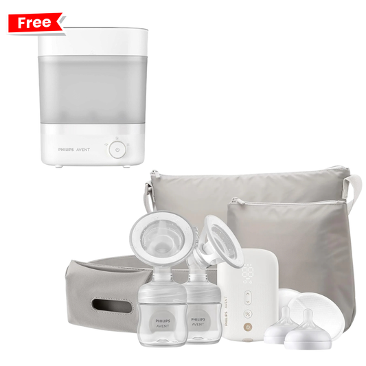 Phlips Avent Twin Electric Cordless Breast Pump + Free Sterilizer and Dryer Bundle