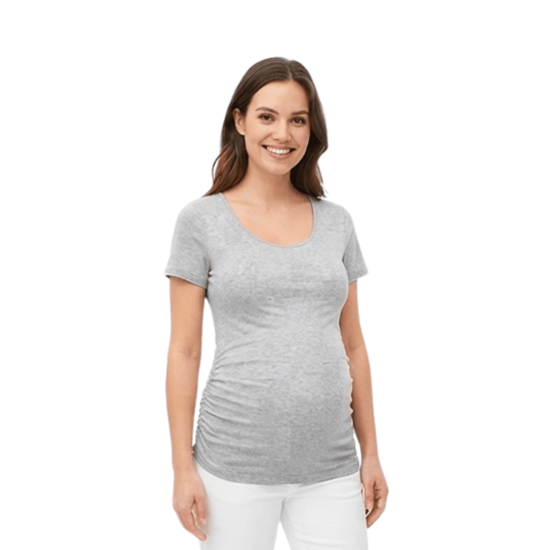 Become a Mom Tube Tee (Grey)