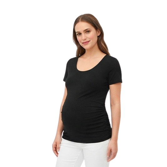 Become a Mom Tube Tee (Black, Small)