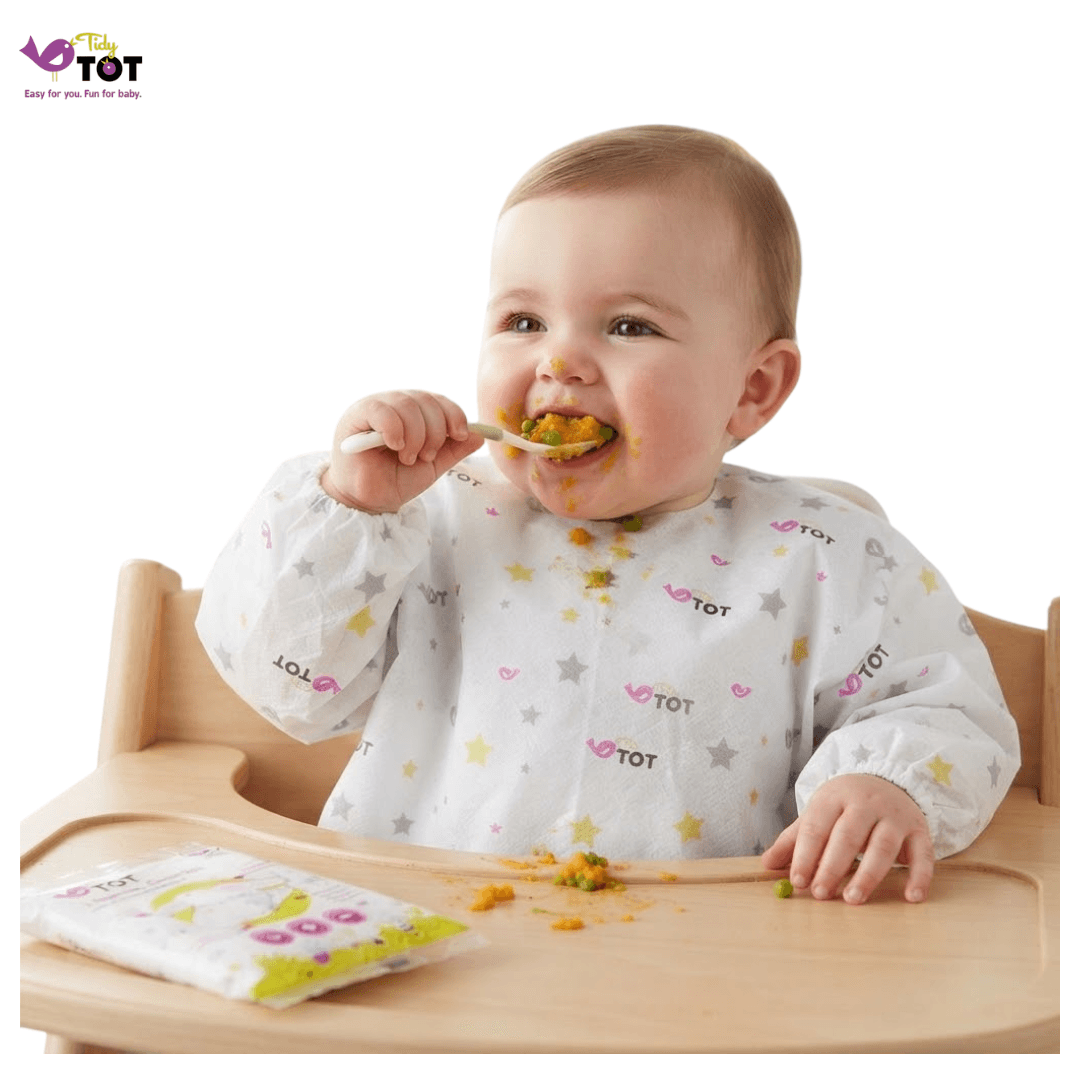 Tidy Tot Twin Pack Disposable Bib - White (Set of 30pcs)