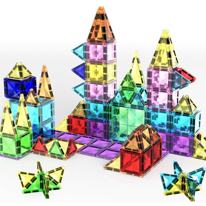PicassoTiles Mini Diamond Magnetic Tiles 101 Piece Set
