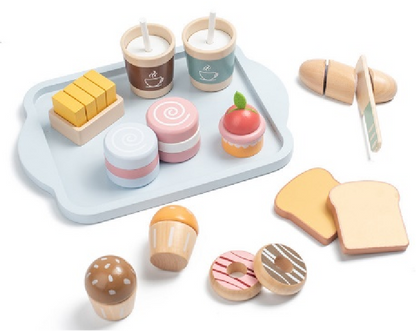 Little Angel Kids Wooden Breakfast Toaster Play Set.