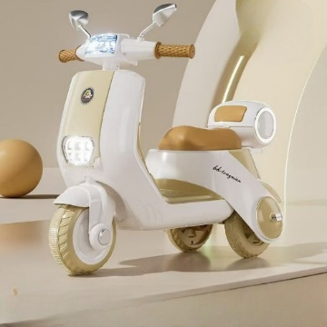 Tobbi Kids 6V Electric Ride-On Motorcycle for Kids – White