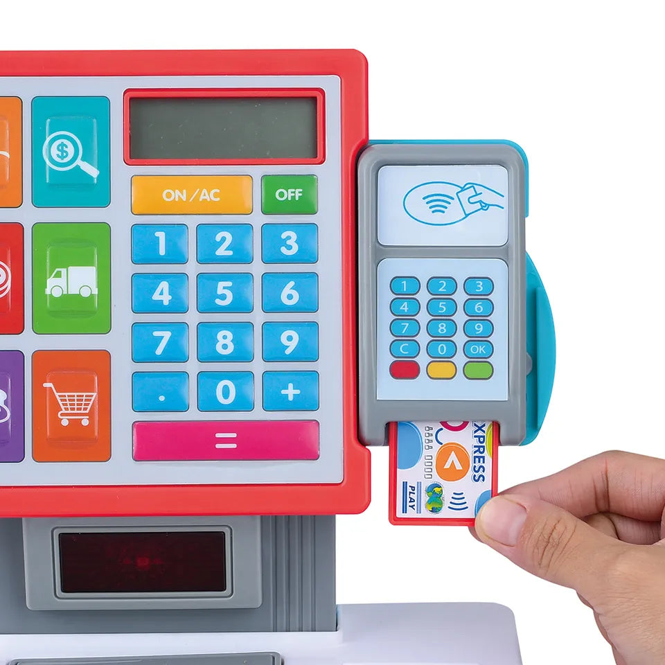 Playgo - Self Checkout Counter 2-In-1 Pretend Play Set - 27 Pieces