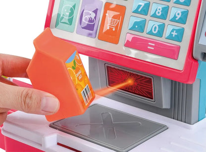 Playgo - Self Checkout Counter 2-In-1 Pretend Play Set - 27 Pieces