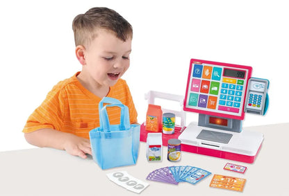 Playgo - Self Checkout Counter 2-In-1 Pretend Play Set - 27 Pieces